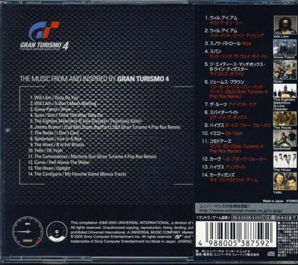 アニメ MUSIC FROM AND INSPIRED BY GRAN TURISMO4 アニメ MUSIC FROM